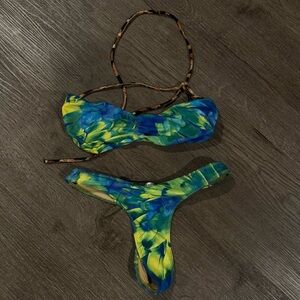 Melissa Simone Swim | Christine Ruched Bandeau Set Size SMALL